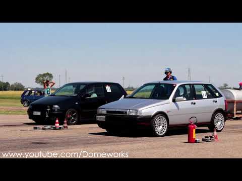 Fiat Tipo 2.0i.e 16V Turbo VS Fiat Punto GT Turbo  - Drag Race on 1/4 Mile