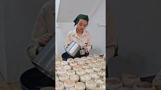 Unique Food! Coconut Jelly Production - Fruit Cutting Skills