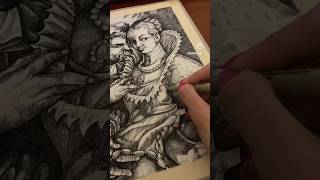 Pen And Ink Drawing Based Off Of An Etching