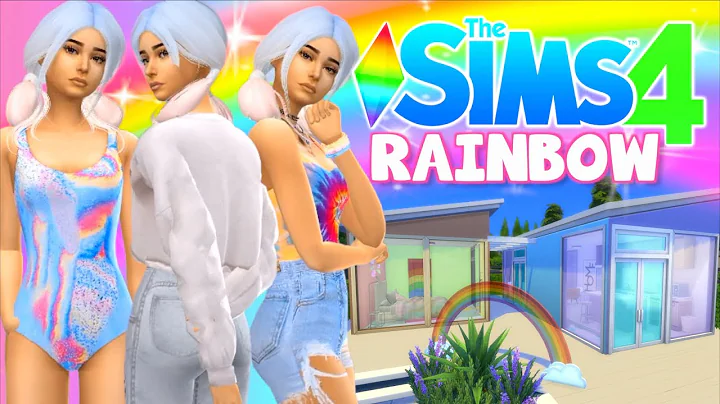 RAINBOW SIMS CAS Challenge! RAINBOW outfits + tiny...