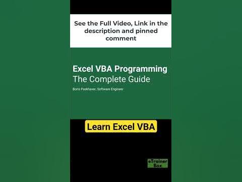 Learn Excel VBA from Scratch #excel #excelvba #excelvbaforbeginners ...
