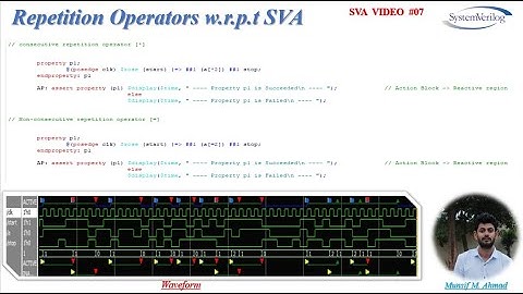 Repetition Operators w.r.p.t SVA (System Verilog Assertions) SVA VIDEO #07