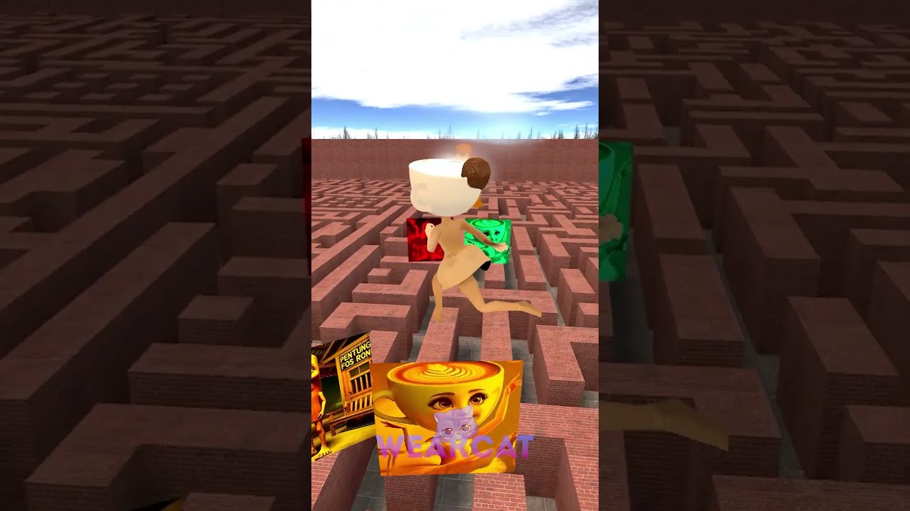 ALL SIZE EVOLUTION BALLERINA CAPPUCCINO FAMILY IN BIG MAZE GARRY S MOD
