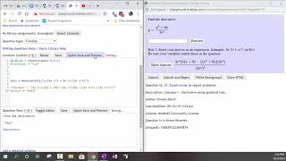 Honors - Write a problem answer type function