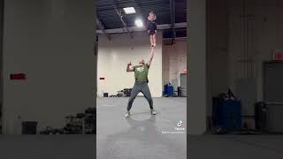 Sawyer learns her first little partner stunt routine #amazing #tumbling #cheerleading #cheer #insane