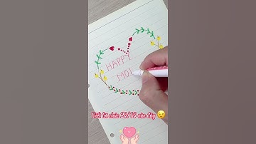 Vẽ trang trí thiệp 20/10 | Vẽ trang trí | Làm thiệp 20/10
