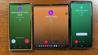 Samsung S23U vs Z Fold 4 vs S21U Android 13 Color Palette Custom Colors Google Duo Incoming Calls