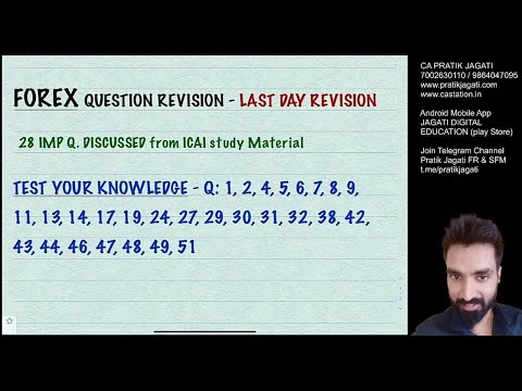 FOREX Revision – 28 Imp Questions | ICAI Study Material | CA Final SFM