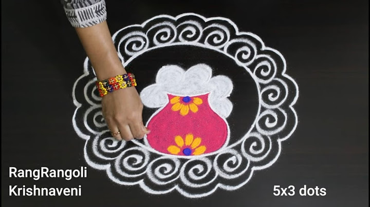 Sankranthi Bhogi Kundala Muggulu🌷5x3 dots Easy Pongal Pot Kolam🌷RangRangoli Krishnaveni