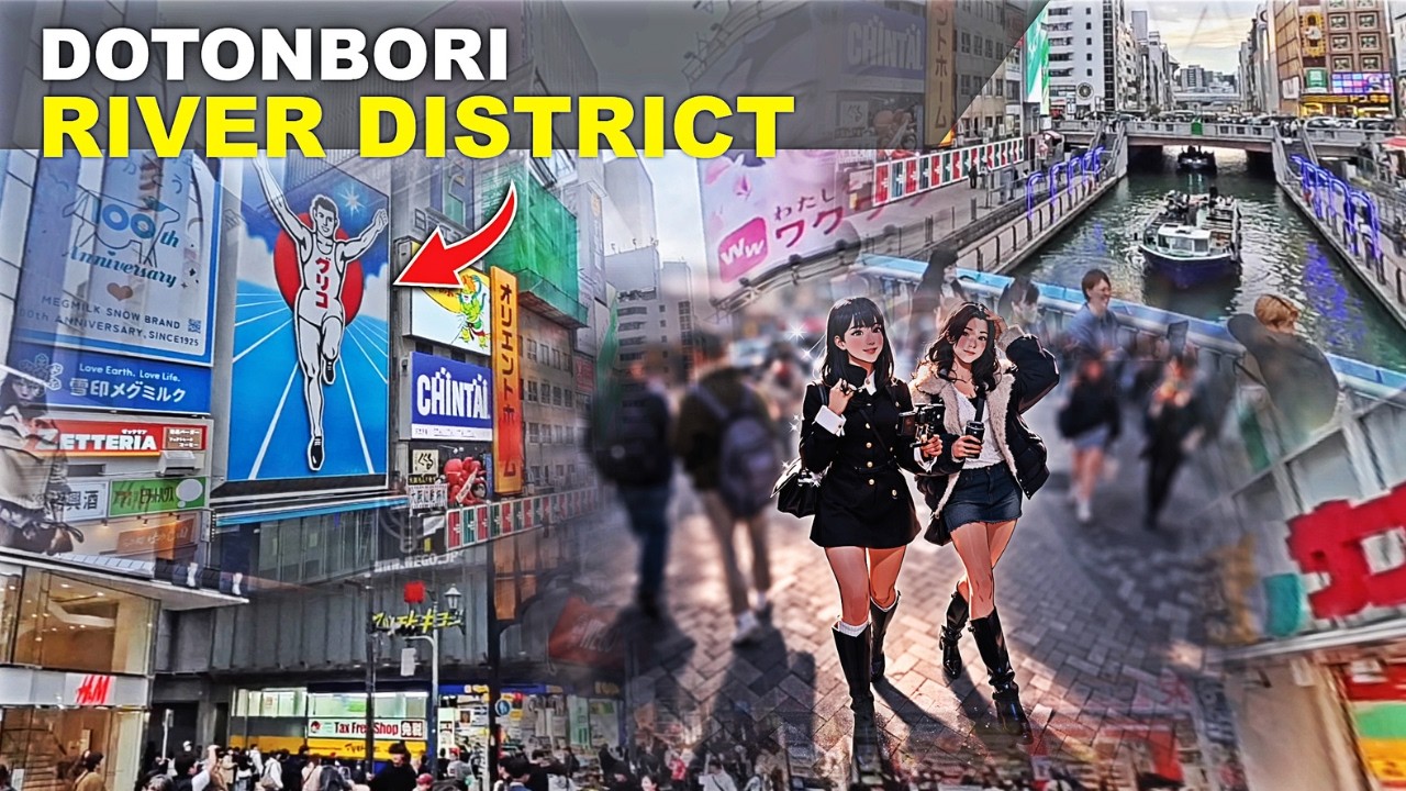Dotonbori Osaka Walk (Daytime) 🇯🇵 | Glico Running Man & Shinsaibashi Area 4K