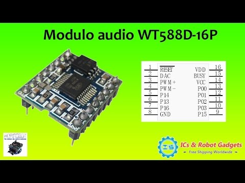 High-quality WT588D-16p voice module Sound modue audio player for Arduino
