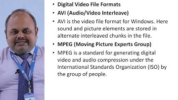 Computer Graphics and Multimedia - File Formats for Multimedia Systems
