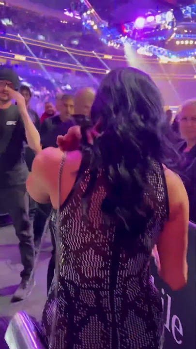 Walking out at #ufc285 past Jake Gyllenhaal filming a Movie. #KendraLust #Mma #Vegas