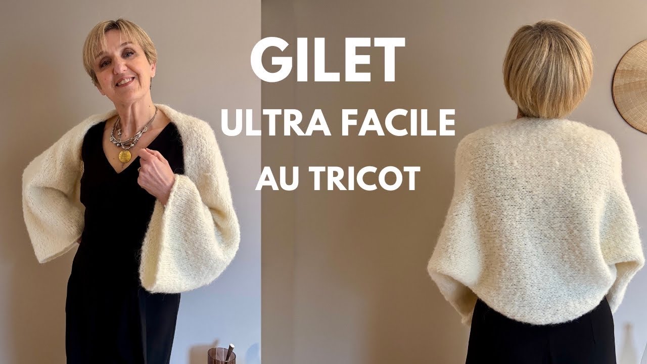 Tricoter un gilet facile pour débutants | Technique du rectangle