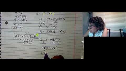 Final Velocity After Any Displacement: Ch2 PracE Prep