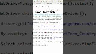 How to handle drop-down field in Selenium #selenium