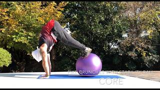 Pike Crunches with Stability Ball