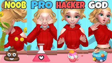 NOOB vs PRO vs HACKER vs GOD in Yes or No