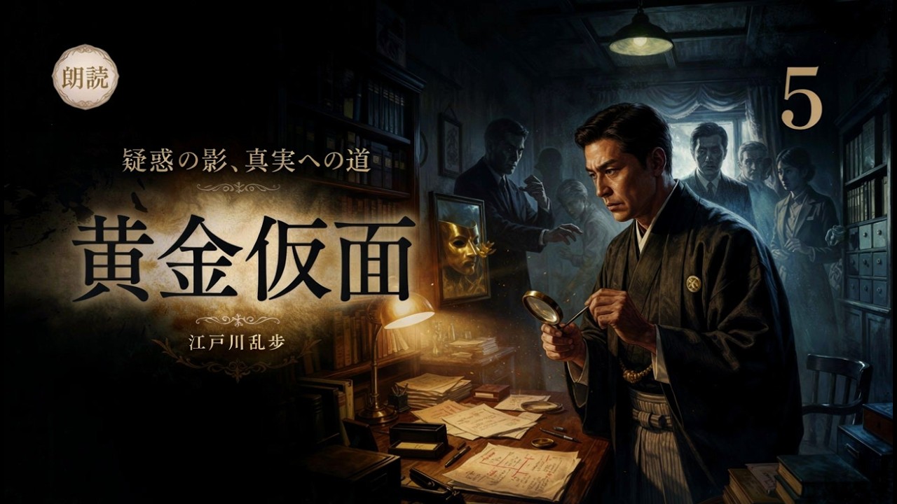 朗読】『黄金仮面』⑤忍び寄る黄金の影 | 江戸川乱歩 - YouTube