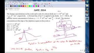 Famous GATE 2014 ECE Electron concentration at edge of depletion region on p side Net Worth