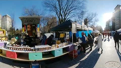 Ricoh Theta X - 4k 60fps Video Test  - Union Square Market 2