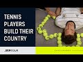 Players Create Their Country With Tennis Balls!