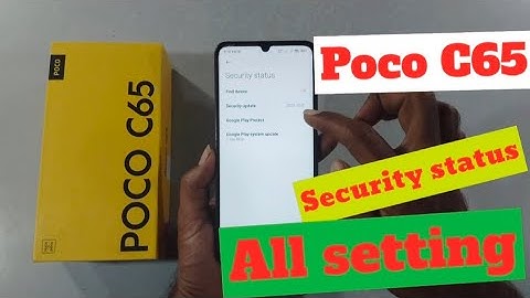 poco c65 security status all setting #pococ65 @techieworld77