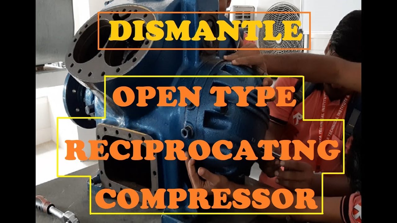 Open Type Reciprocating Compressor | Dismantling Compressor | Parts of ...