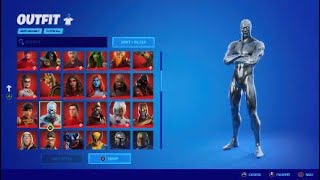 Silver Surfer Skin Showcase and Gameplay - Fortnite PS5