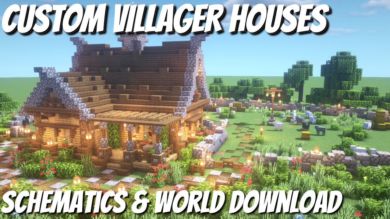 Minecraft | How to Make a House | Custom Villager Houses Shepherd World ...