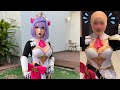 コスプレ撮影広場から移動するときはお面を外すのがルール!でも素顔は恥ずかしい