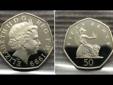 UK 1999 50 Pence Coin VALUE + REVIEW