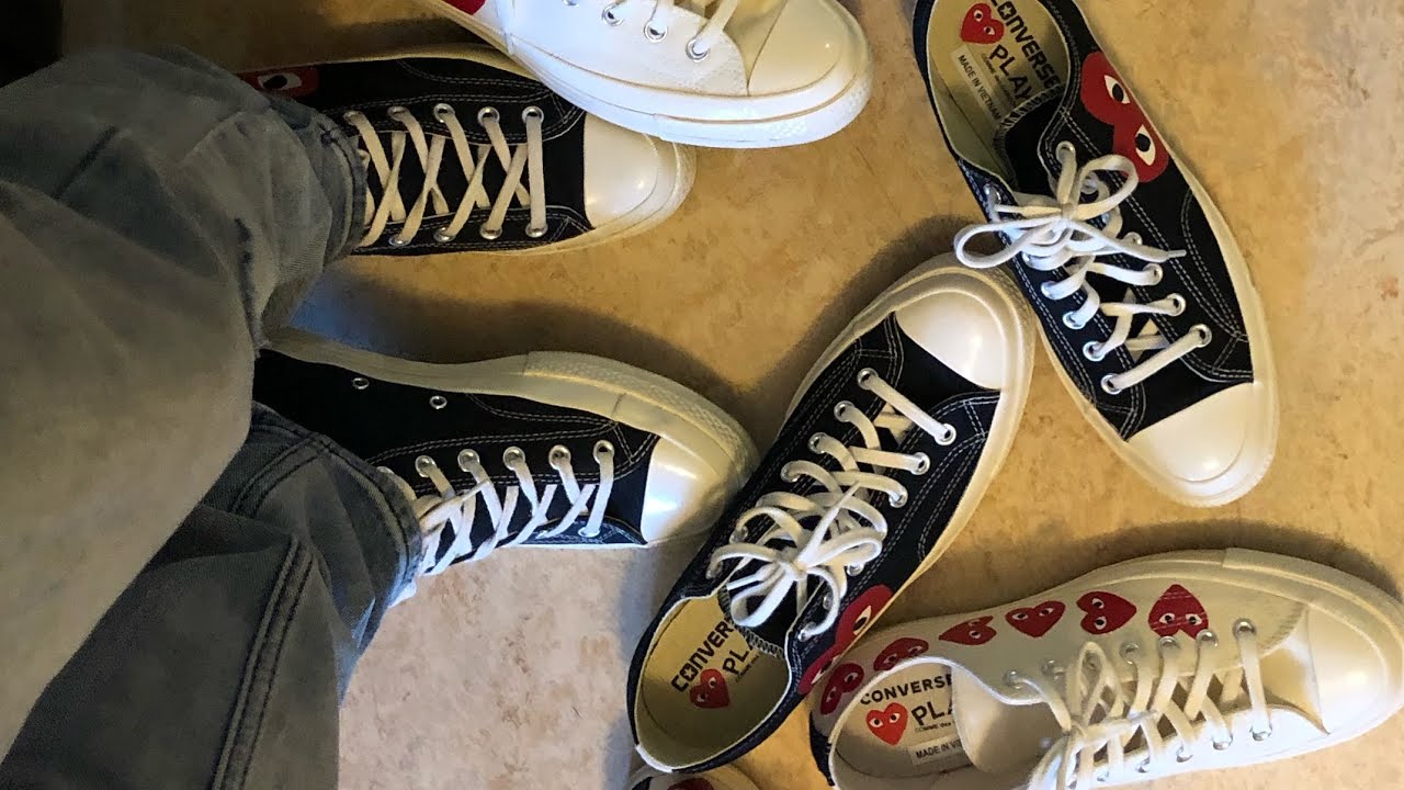 ALL MY CDG CONVERSE ON FEET PART 1 - YouTube