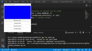 Random Color Generator - Fyne GUI Golang tutorial 24