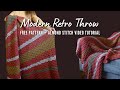 Striped crochet blanket pattern tutorial