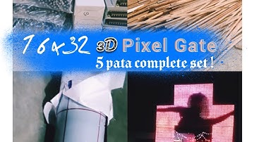 16 x 32 3D pixel  led  gate lighting ll idea