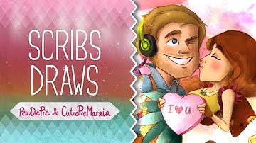 HAPPY 2 YEAR ANNIVERSARY! :3 || Scribs Draws || PewDiePie & CutiePieMarzia