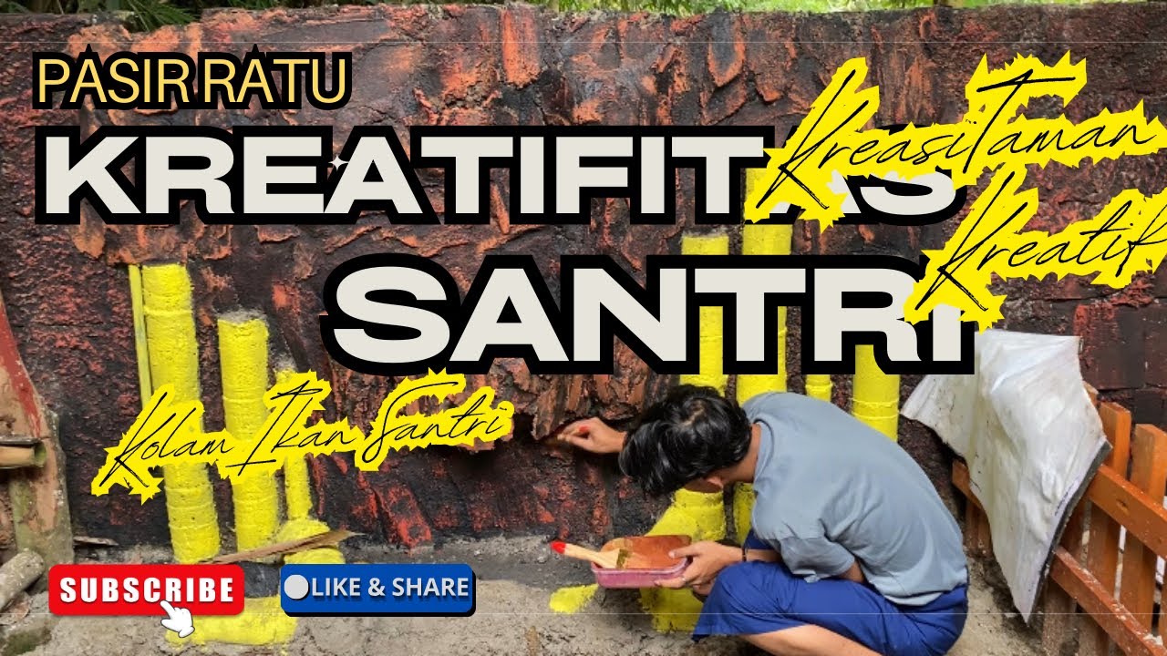 El Rabbany Membuat kolam ikan || Santri Pasir Ratu El Rabbany - YouTube