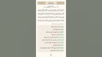السراج في بيان غريب القران سورة الزلزلة تلاوة الشيخ سعد الغامدي