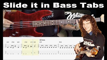 Whitesnake - Slide it in BASS COVER (with Tabs and Sheet)