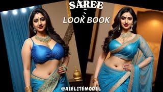 [4K] Beyond Boundaries: Ai Enhanced Saree Style  | Ai Elite Indian Model #Saree #Purple