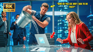 Single Dad Janitor Poured Water on the CEO’s Laptop — Then She Realized What Was on the Screen