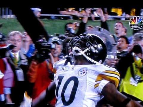 Santonio Holmes does the Lebron James celebration