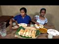 Masala dosa with mixed vegetable curry sambar and coconut chutney  village food recipe