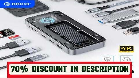 A must-have product! ORICO-USB C HUB with Cooling Fan M.2 NVMe SATA SSD Enclosure External 10Gbps