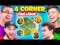 The mythic 4 corner challenge in fortnite