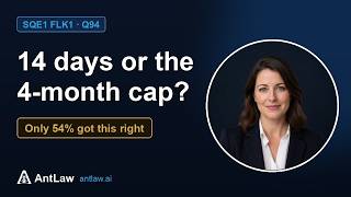 Full SQE1 FLK1 Q94: particulars of claim 14 days vs 4-month claim form limit News