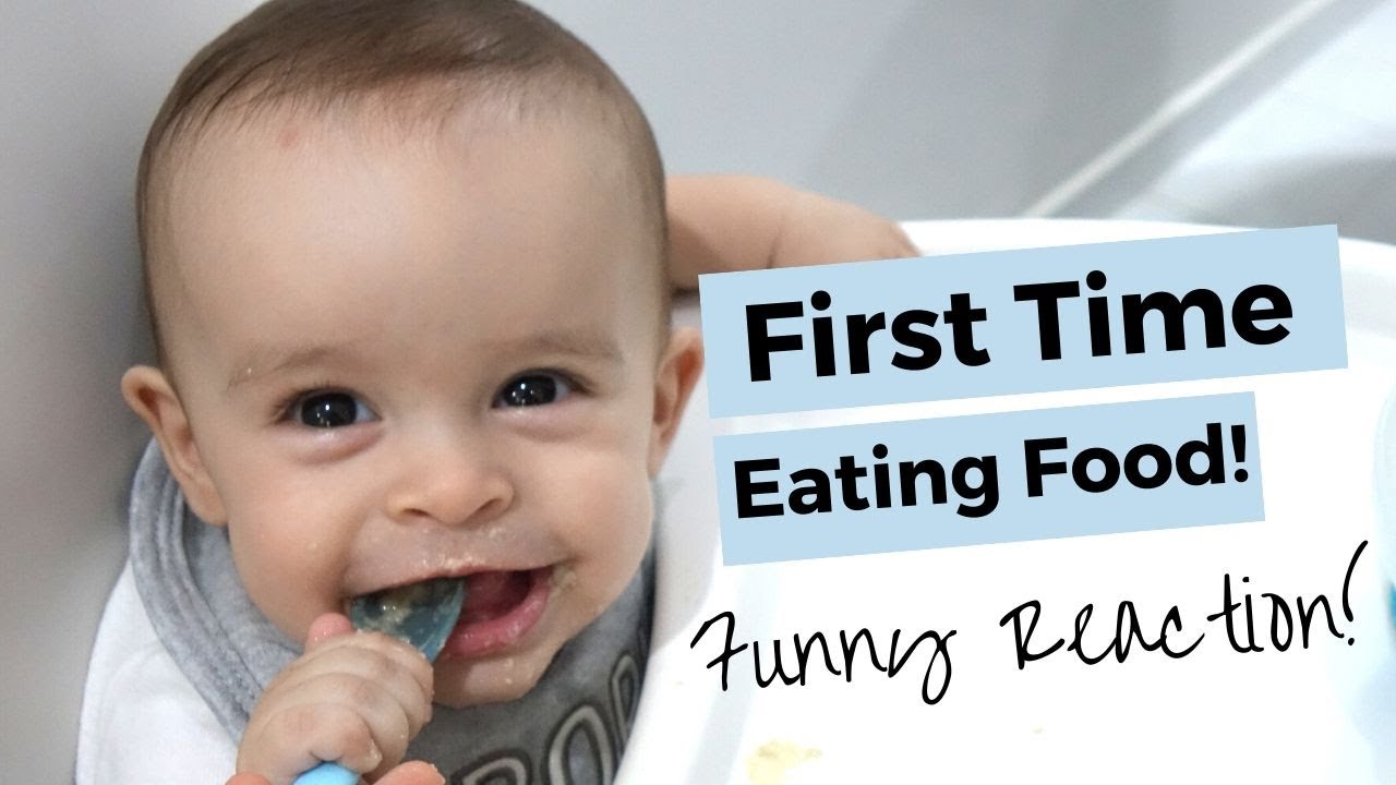 Baby's FIRST Solid Food Weaning Onto Solids at 6 Months First Foods for Baby Purees + BLW