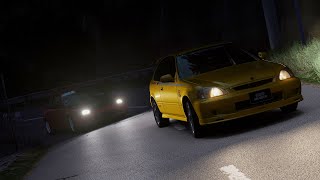 Civics run at Shomaru! (Initial D Port) [ Assetto Corsa Touge ]