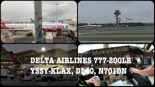 Delta Airlines 777-200lr ( SYD ) Sydney - Los Angeles ( LAX )( N701DN, DL40 ) ( SPIRT OF DELTA )